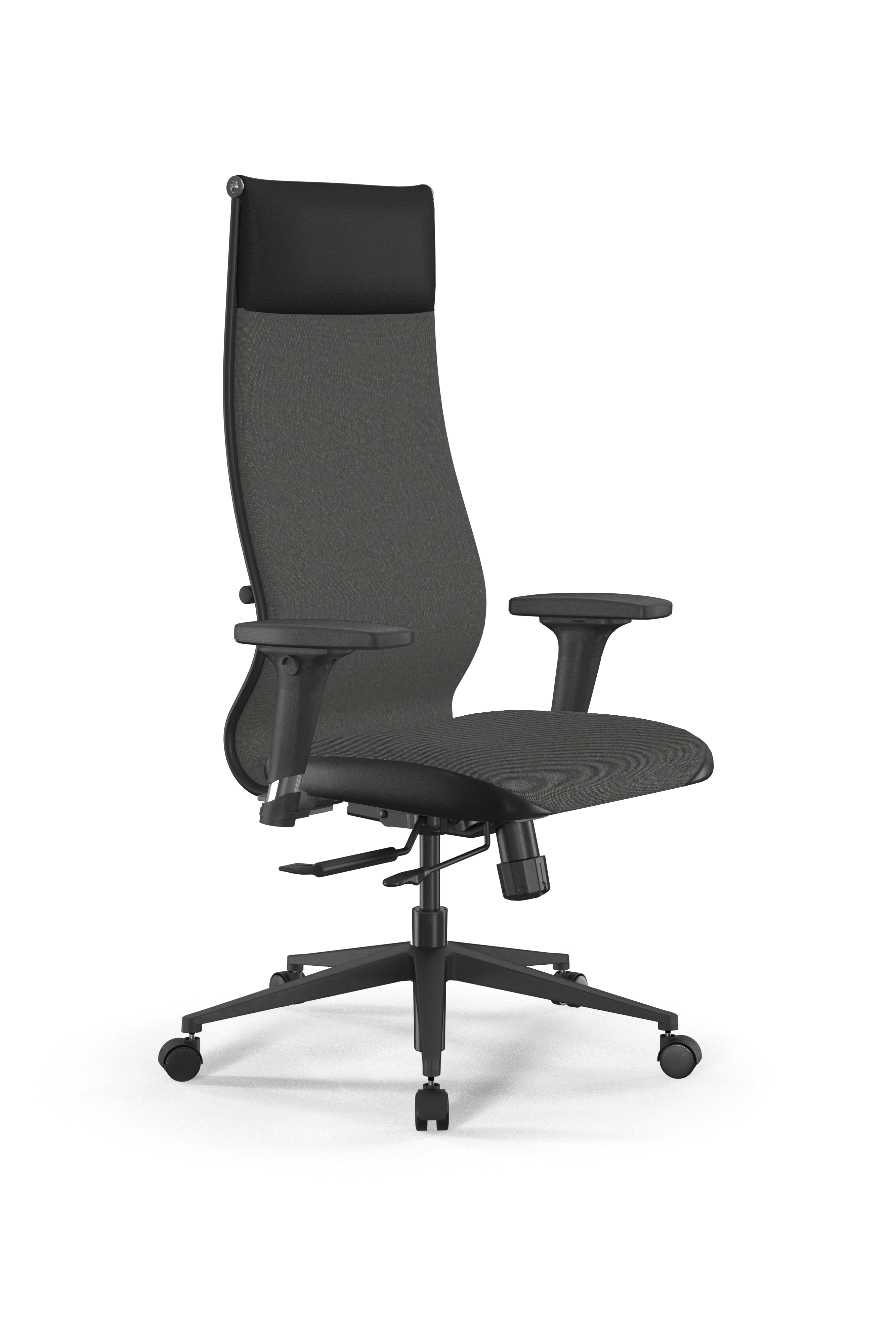 ERGOLUX OFFICE HIGH DARK GRAY BLACK FRONT